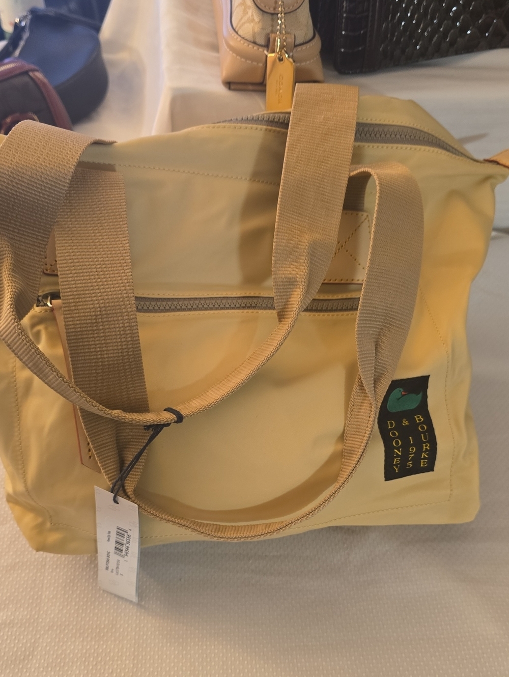 Dooney & Bourke Yellow Tote Bag - Lightweight Everyday Carry NWT